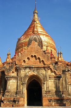 Beautiful Dhamma Ya Zi Ka Pagoda, one of the attractions of Bagan, Myanmar