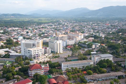 yala rajabhat university building architecture, thailand - bird eyes view