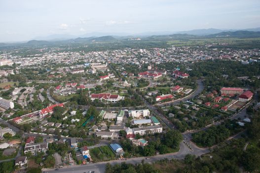 cityscape of yala city, thailand - bird eyes view