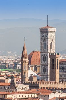 Panoramic view from Piazzale Michelangelo in Florence - Italy