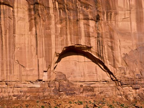 giant sandstone formation in the Monument valley in the intensive afternoon light