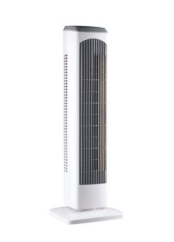 Electric tower cooling fan, putting ice or cold water into the tank inside switch on fan will blowing out the cold breeze 