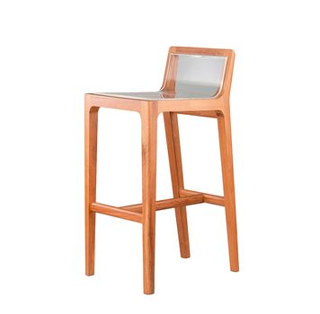 Modern design of wooden tall stool chair