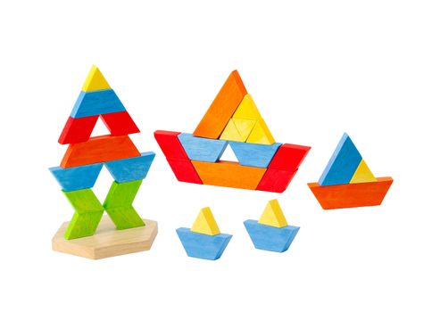 Geometry wooden toy block for kids how to learn to create and imagination
