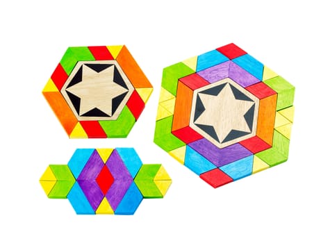 Colorful wooden toy let's children play and creat there imagines
