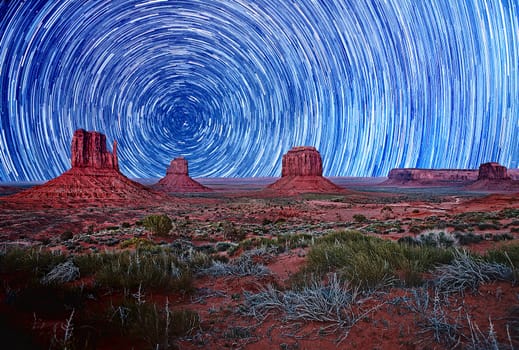 Monument Valley Landscape Before Sunrise