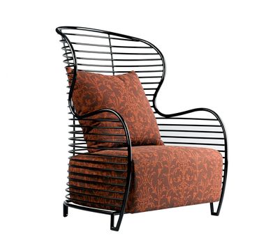 Modern luxury design mix of fabric and metal steel armchair