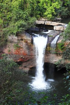 haew suwat waterfall in kao yai national park thailand