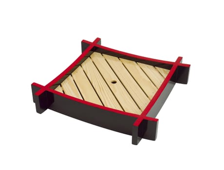 Empty Sushi wooden tray for Japanese food decorates