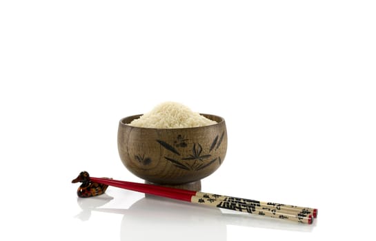 rice and chopsticks