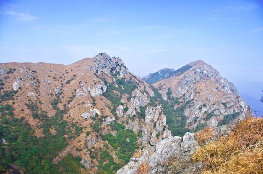 mountainside of the high mountain at Guangdong ridge of china