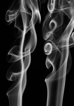 Abstract smoke on black