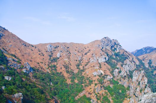 mountainside of the high mountain at Guangdong ridge of china