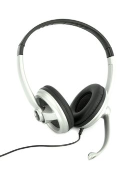 Audio headset with a micro (clipping path)
