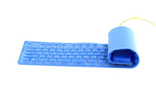 Isolated rubber portable and flexible PC keyboard