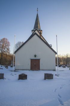 picture is shot in December 2012 and shows Idd church, built around 1100 in halden municipality, Idd church was badly damaged in an earthquake on sunday 23 october 1904, the quake occurred mid under church time, and the church was full of people, panic occured, but no one was injured, it was long a doubt about the church could be saved, but in 1922 it was completely restored