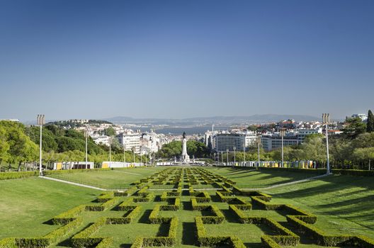 eduardo 7th park gardens in lisbon portugal