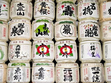 religious objects at the entrance of a temple in tokyo japan