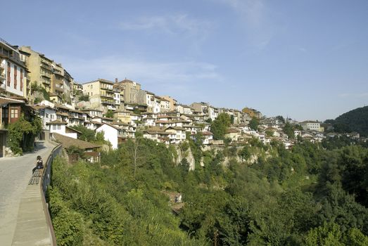 view of veliko tarnovo old town in bulgaria