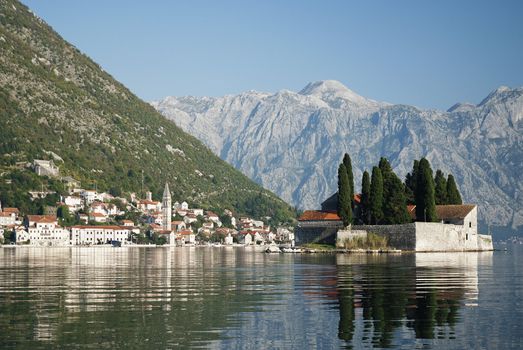 perast village in kotor bay montenegro