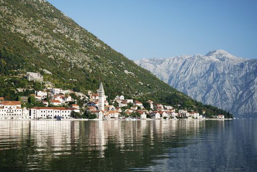 perast village in kotor bay montenegro