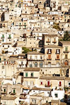 houses in the old town of modica sicily