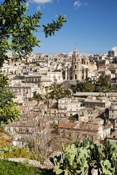 view of modica in sicily italy