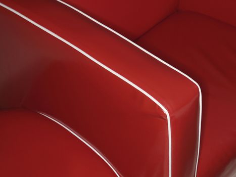 abstract photo of red sofa