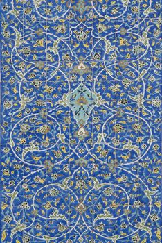 traditional persian ceramic tiles in isfahan iran