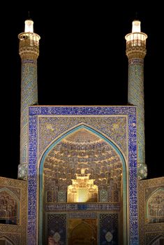 mosque at night esfahan iran