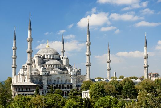 sultan ahmed mosque exterior in istanbul turkey