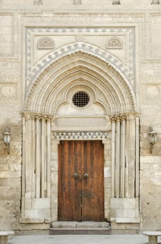 old mosque door in cairo egypt