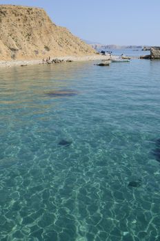 A beautiful sea landscape in the Krk park (Croatia)