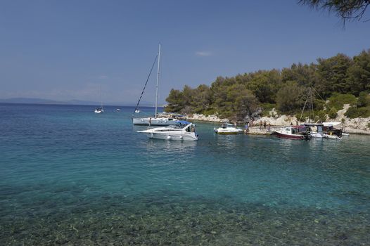 A beautiful sea landscape in the Krk park (Croatia)