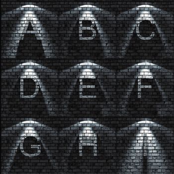 bumped Brick wall textured ABC set ( all sets containing letters, numbers, signs and symbols)