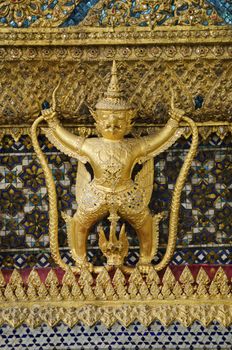 grand palace temple detail in bangkok thailand