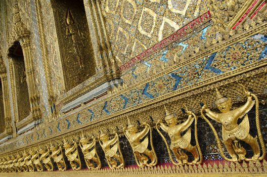 grand palace temple detail in bangkok thailand