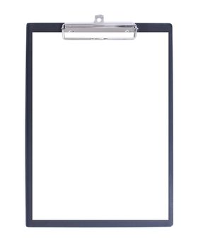 Black Clipboard isolated with a piece of paper
