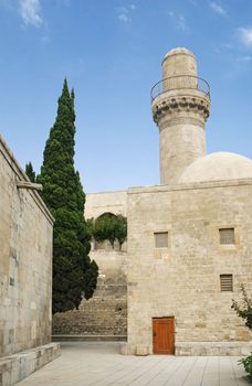 mosque in baku old town azerbaijan