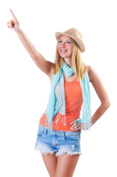 Happy attractive young woman ready for summer vacation