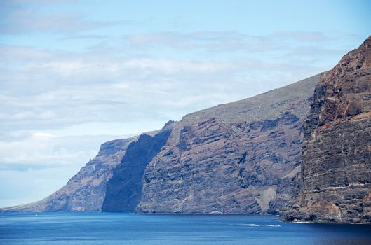 the coastline of tenerife at the place los gigantes