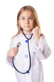 Little girl in doctor costume