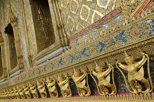 grand palace temple detail in bangkok thailand