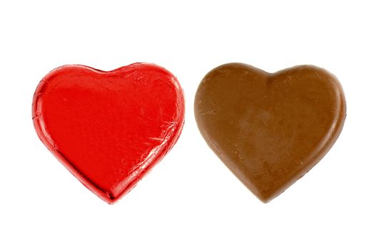 chocolates, Heart shape, isolate on white background