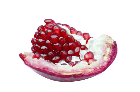 Pomegranate isolated on white background