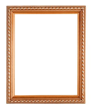 copper frame on white background