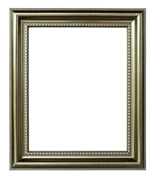 silver picture frame on white background