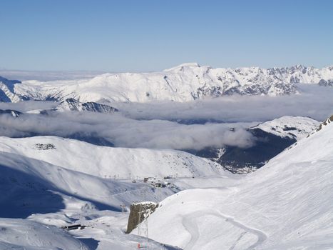 Snow covered mounatins