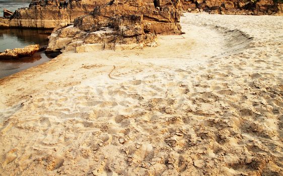 Sand of the Mekong River take from  Kaeng Kood Koo of Chiangkhan, Loei, Thailand