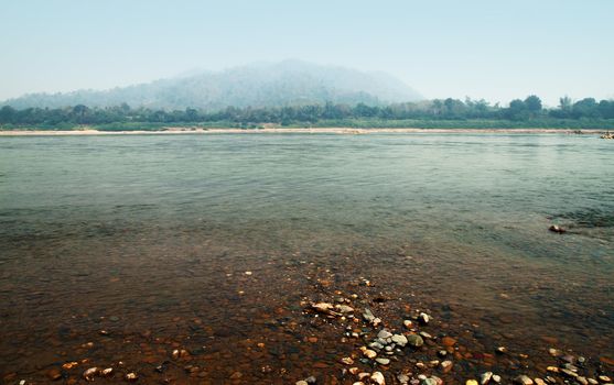 Mekong river in the Kaeng Kood Koo of Chiangkhan,Loei,Thailand